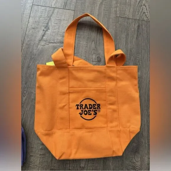 Trader Joe's LOT Of 4 Limited Trader Joe's Mini Halloween Canvas Tote Bag! New! - Picture 4 of 7